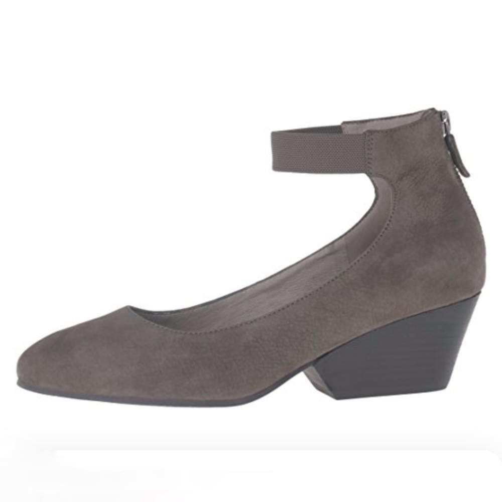 EUC EILEEN FISHER LIZA ANKLE STRAP PUMP SZ 7.5